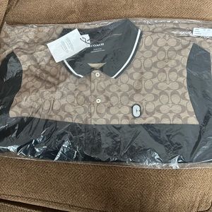 Coach Men’s Khaki Signature Polo